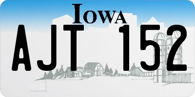 IA license plate AJT152