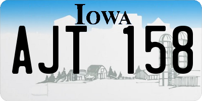 IA license plate AJT158
