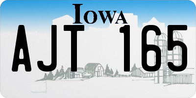 IA license plate AJT165