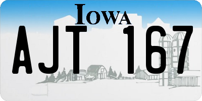 IA license plate AJT167