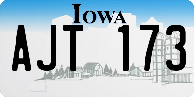 IA license plate AJT173