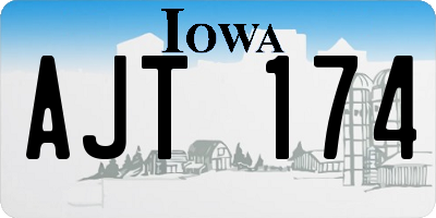 IA license plate AJT174