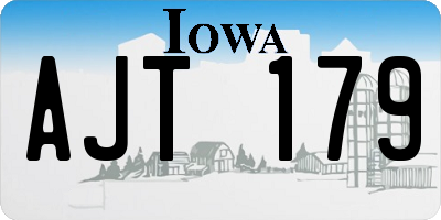 IA license plate AJT179