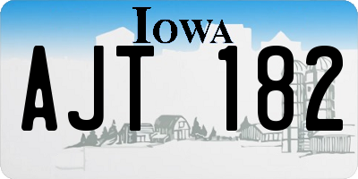 IA license plate AJT182