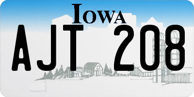 IA license plate AJT208