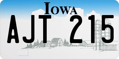 IA license plate AJT215