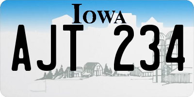 IA license plate AJT234