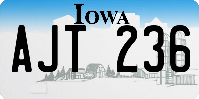 IA license plate AJT236