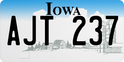 IA license plate AJT237