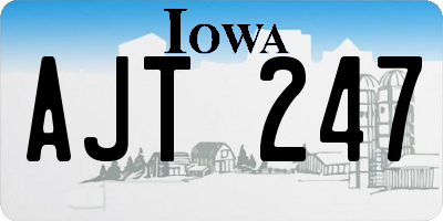 IA license plate AJT247