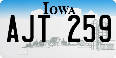 IA license plate AJT259