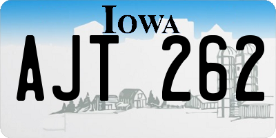 IA license plate AJT262
