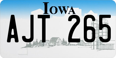 IA license plate AJT265