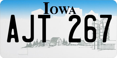 IA license plate AJT267