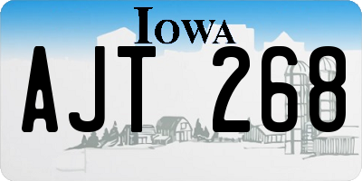 IA license plate AJT268