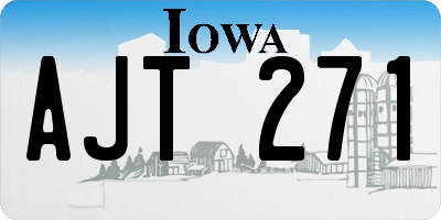 IA license plate AJT271