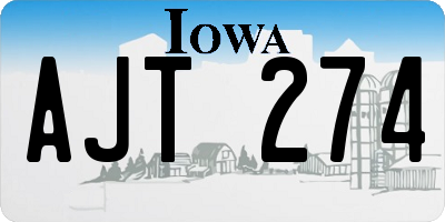 IA license plate AJT274