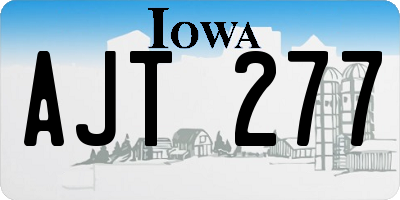 IA license plate AJT277