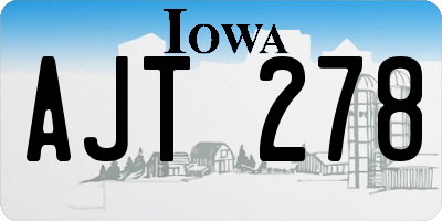 IA license plate AJT278