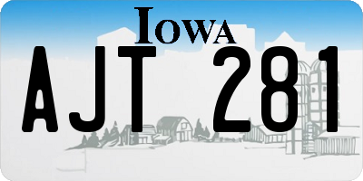 IA license plate AJT281