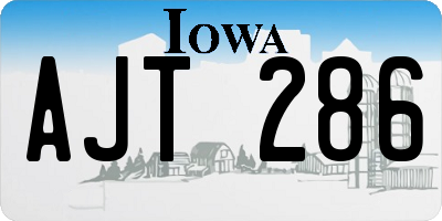 IA license plate AJT286