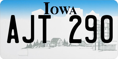 IA license plate AJT290