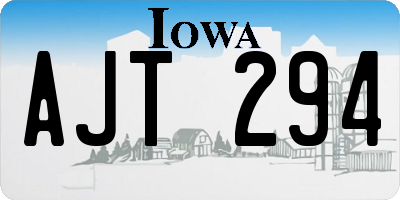 IA license plate AJT294