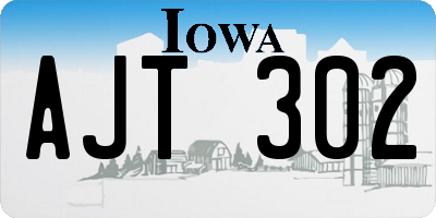 IA license plate AJT302