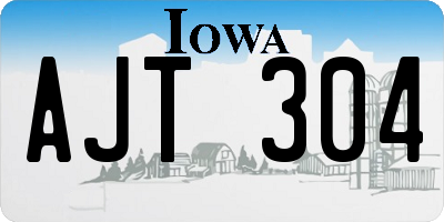 IA license plate AJT304