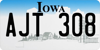 IA license plate AJT308