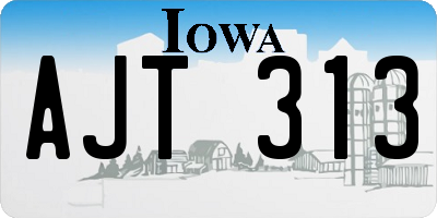 IA license plate AJT313