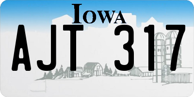 IA license plate AJT317