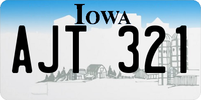 IA license plate AJT321