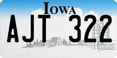 IA license plate AJT322