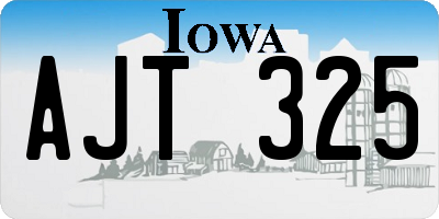 IA license plate AJT325