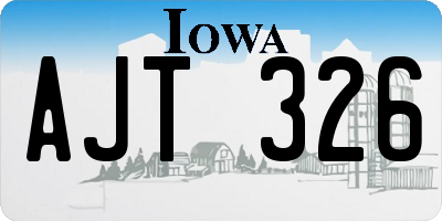 IA license plate AJT326