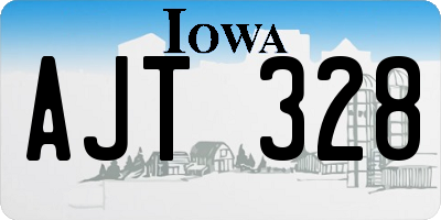 IA license plate AJT328