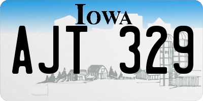 IA license plate AJT329