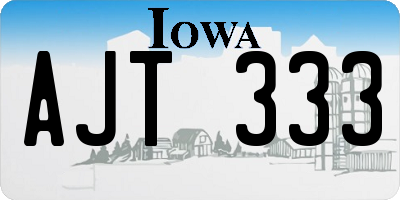 IA license plate AJT333