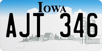 IA license plate AJT346