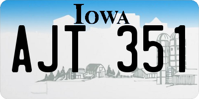 IA license plate AJT351