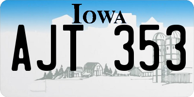 IA license plate AJT353