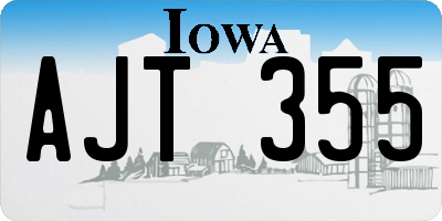 IA license plate AJT355