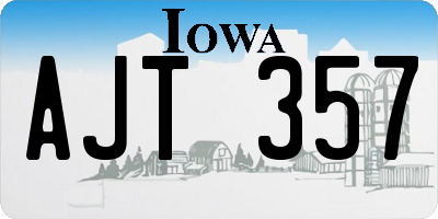 IA license plate AJT357