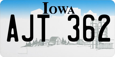 IA license plate AJT362