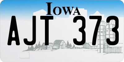 IA license plate AJT373