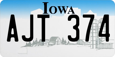 IA license plate AJT374