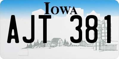 IA license plate AJT381