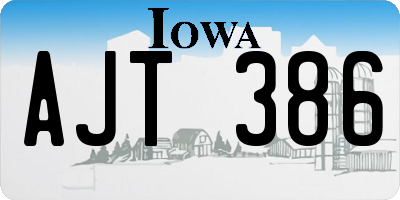 IA license plate AJT386