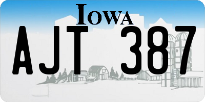 IA license plate AJT387